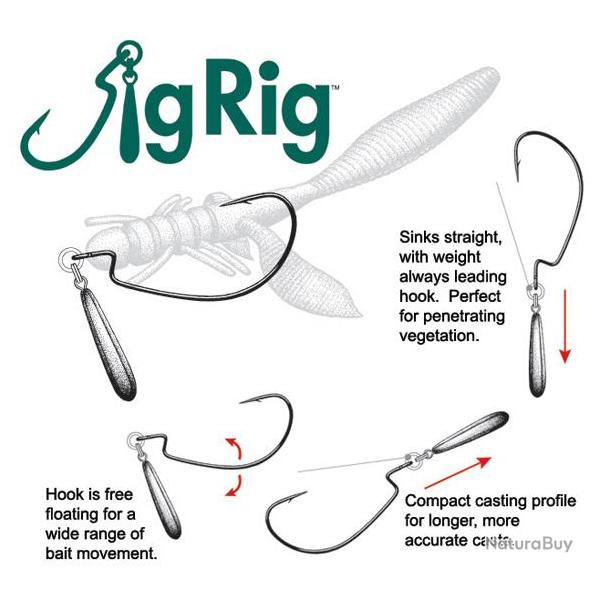 Hame�on texan OWNER Jig rig - taille 5/0 - poids 1/4oz