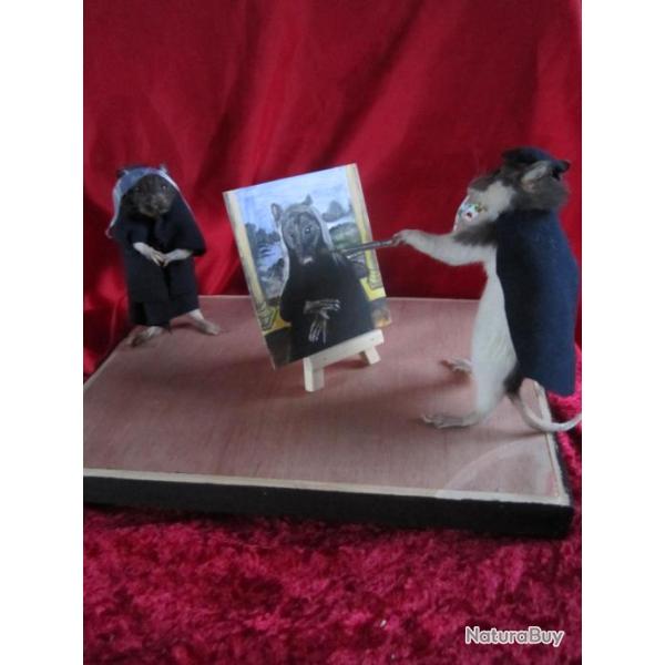 taxidermie rat peintre taxidermy paint curiosit