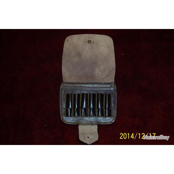 ETUI porte balle en CUIR pour 6 balles