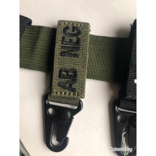Blood Type / passant ceinture + mousqueton AB Neg Vert OD
