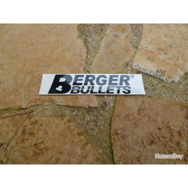 Superbe autocollant Munition Berger Bullets