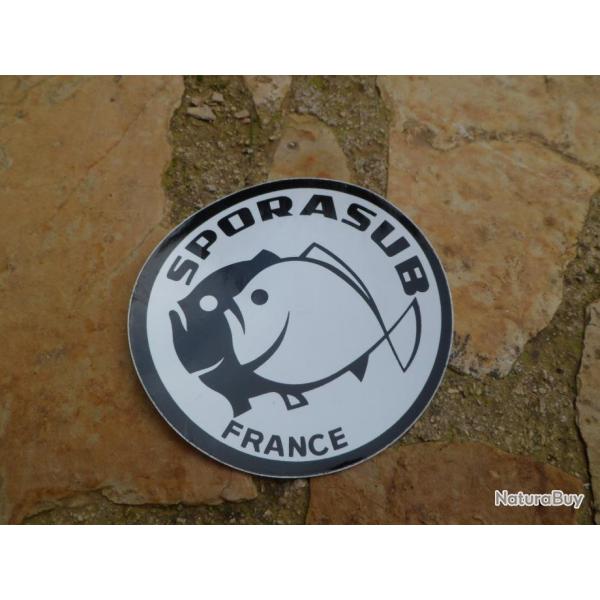 Magnifique autocollant chasse sous marine SPORASUB France modle 3