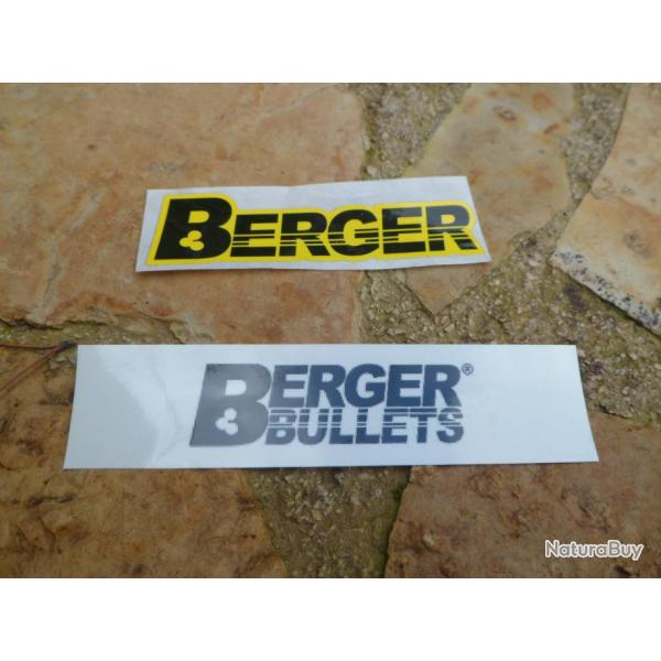 Magnifique lot d'autocollants BERGER Bullets modle 2