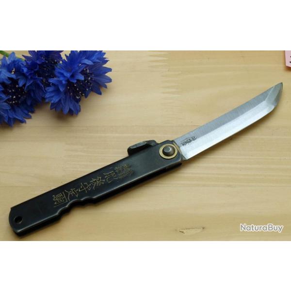 Nagao Higonokami Couteau Higonokami Tanto Acier White Paper Steel Made In Japan HIGO13BL
