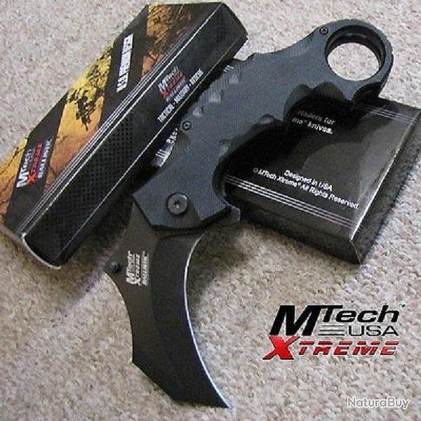Couteau Karambit MTech Xtreme Acier 440C Manche FRN Linerlock MTXA815BK