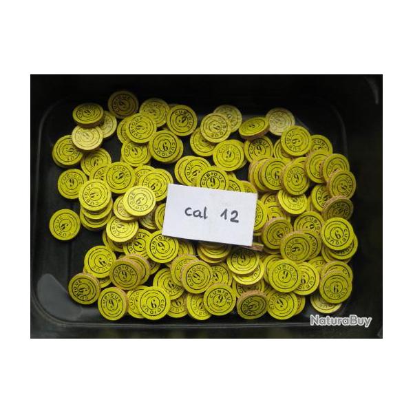 Rondelles  li�ge  cal  12  No : 9  cubique  couleur  jaune .