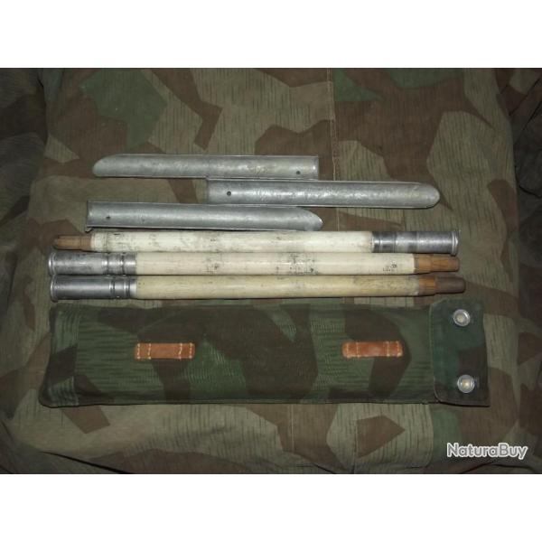Zeltbahn Tente Set. 3 Piquets 3 Sardines Housse Splinter m31 dat�e 1935-1944.