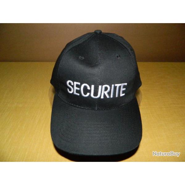 Casquette SECURITE type Base-Ball noire