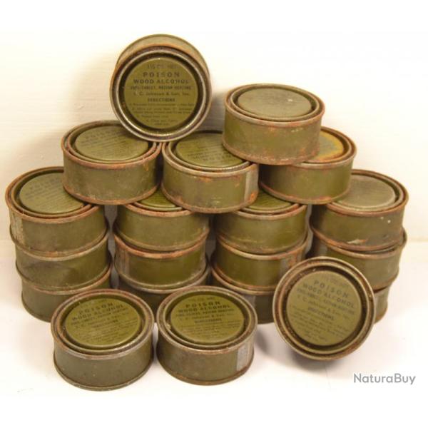 Boite pour rations US WW2 WOOD ALCOHOL FUEL TABLET RATION HEATING Johnson & Son. Am�ricain USA