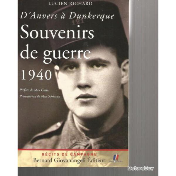 Souvenirs de guerre 1940. d'anvers � dunkerque . 121e r�giment d'infanterie