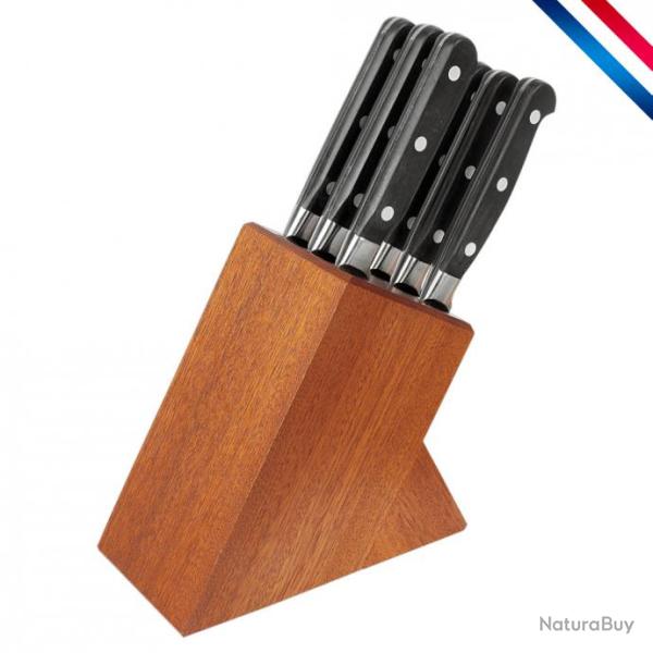 Bloc 6 couteaux steack forg�s "la cuisine du chef"