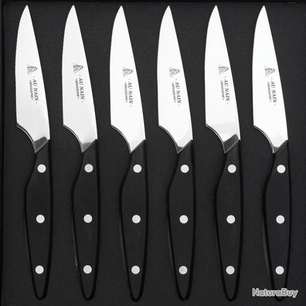 Coffret 6 couteaux steak brasserie France