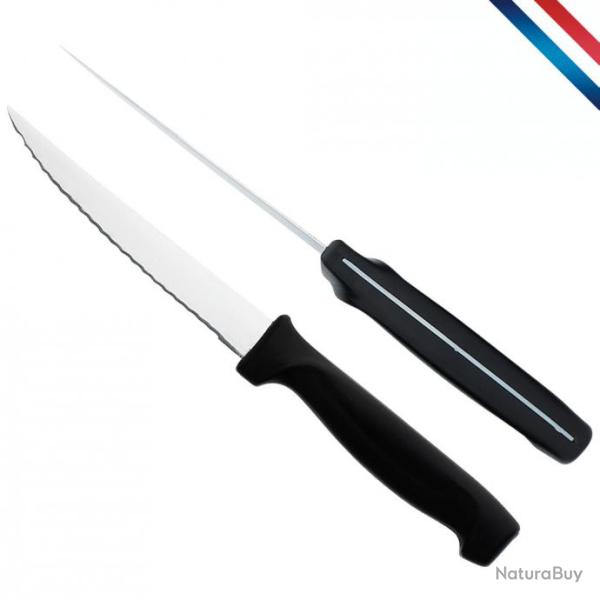 couteau Steak microdent�, filet blanc, 11 cm