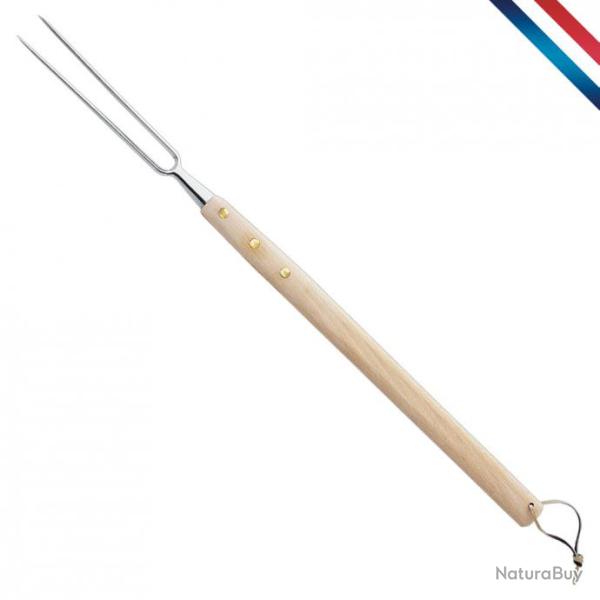 Fourchette � barbecue, 3 rivets laiton - 60 cm
