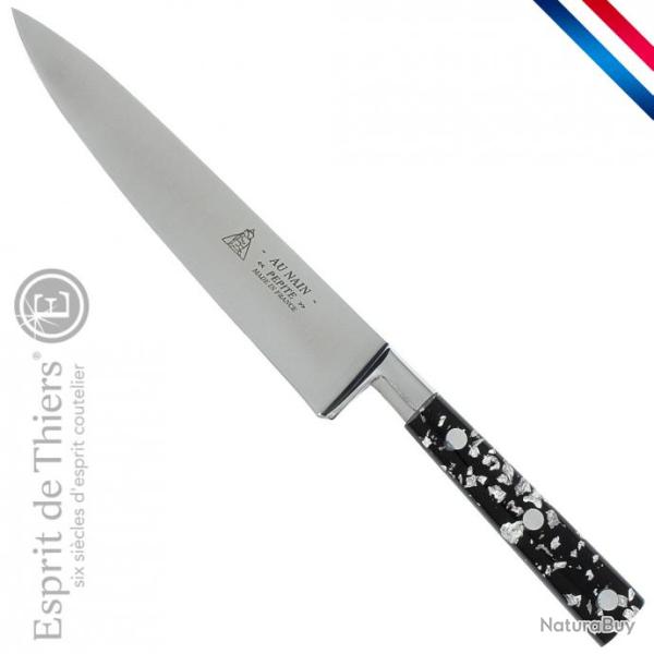 Couteau de cuisine "p�pite",  feuilles d'argent - 15 cm
