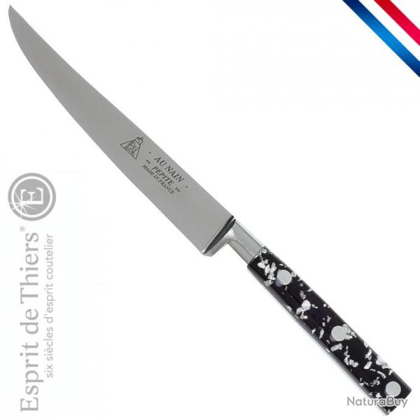 Couteau Steak forg� P�pite - feuille d'argent - 13 cm