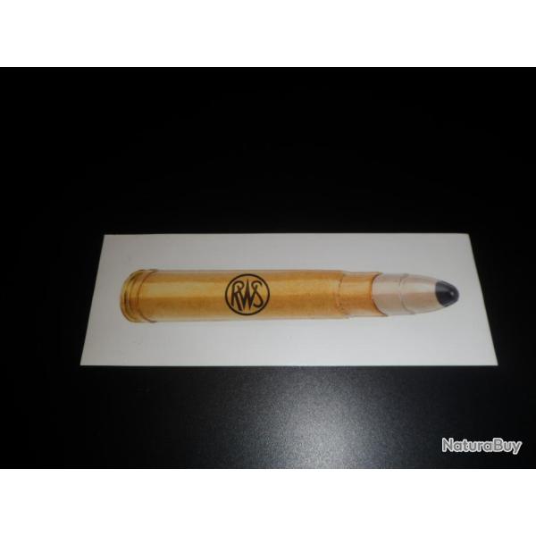 magnifique autocollant Balle de grande chasse RWS