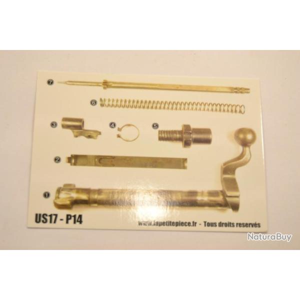 Vue �clat�e culasse US17 / P14 Pattern 14 / US of 1917, document technique, d�montage, vue en coupe