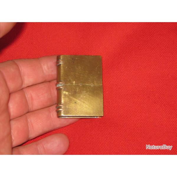 rare briquet de poilu WWI en forme de livre artisanat de tranch�e