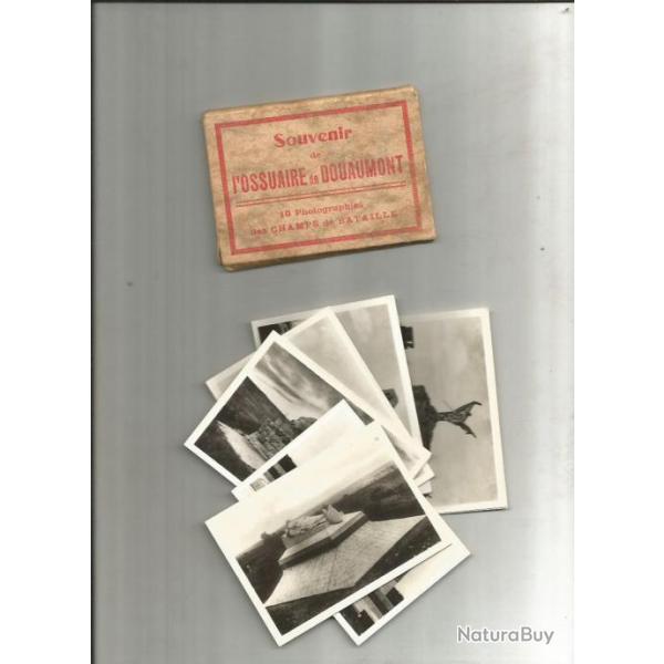 Souvenir de l'ossuaire de douaumont.  petite pochette de 10 photos. guerre 1914-1918