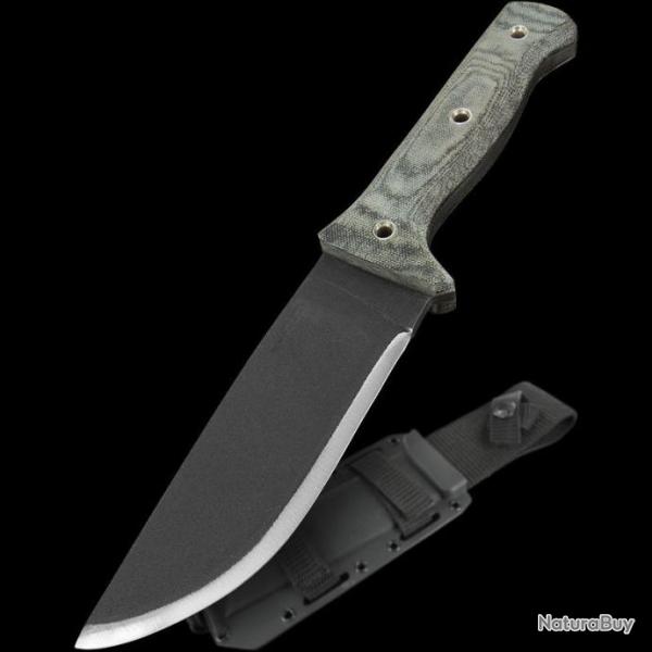 Couteau Bushcraft Condor Crotalus Carbone 1075 Manche Micarta Etui Kydex El Salvador CTK25755HC