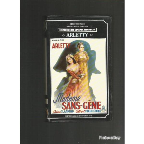 madame sans-gne. arletty. ren chateau vido . premier empire Rare vhs