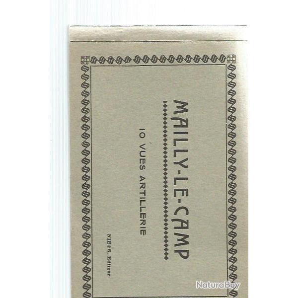 mailly-le-camp , carnet  de 10 vues artillerie lourde et l�g�re  , �tat neuf