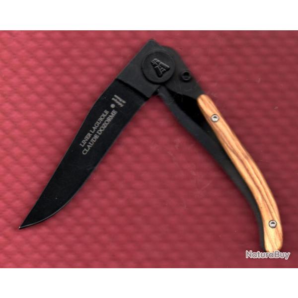 enti�rement Noir SQUELETTE Couteau GRAV� PR�NOM  11cm Olivier de  C. DOZORME