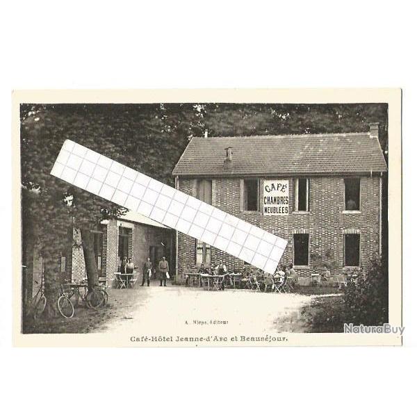 mailly . caf� hotel jeanne-d'arc et beaus�jour , dos vert