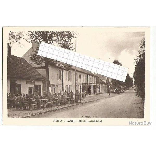 mailly-le-camp hotel saint-�loi , troupiers attabl�s