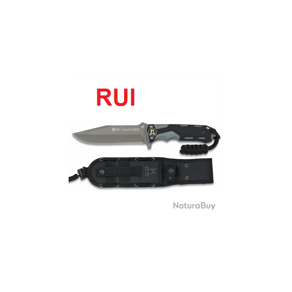Poignard  TACTICAL Noir et Gris  avec Etui pour ceinture