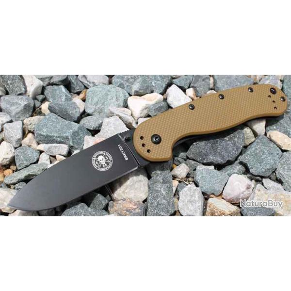 Couteau ESEE Avispa Coyote Brown Blade Acier AUS-8 Manche FRN Frame Lock BRK1301CBB