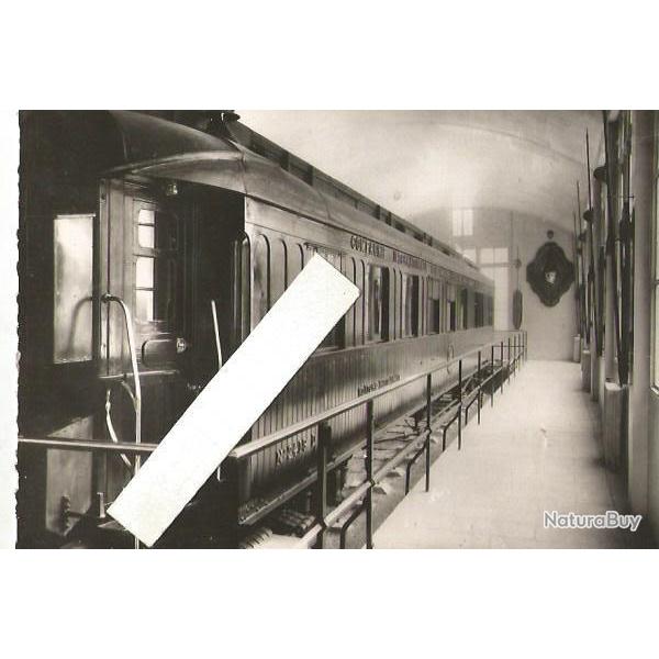 le wagon de l'armistice for�t de compi�gne. carte semi-moderne n&b