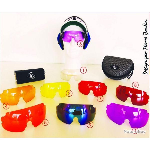 Lunettes de tir Shoot-Off Master - P.Boutin Sport (Branches grises)