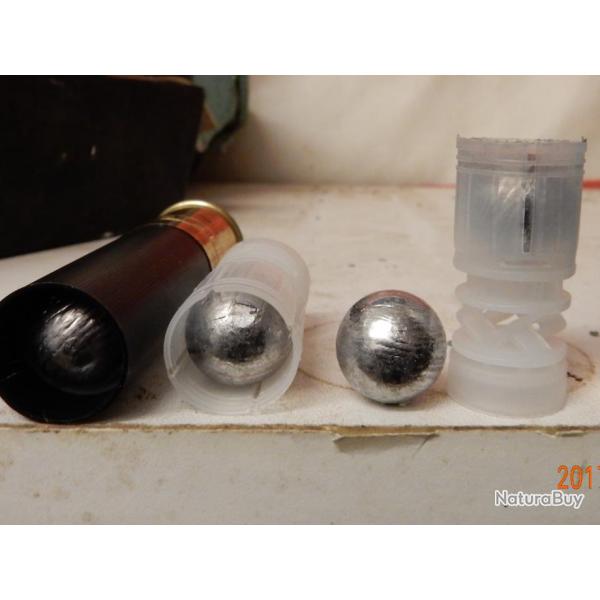 PROMO !!! 12.50   . Balles rondes pour calibre 12 Calibre  662 ou 16,68 mm vendues   par 50 unit�s .