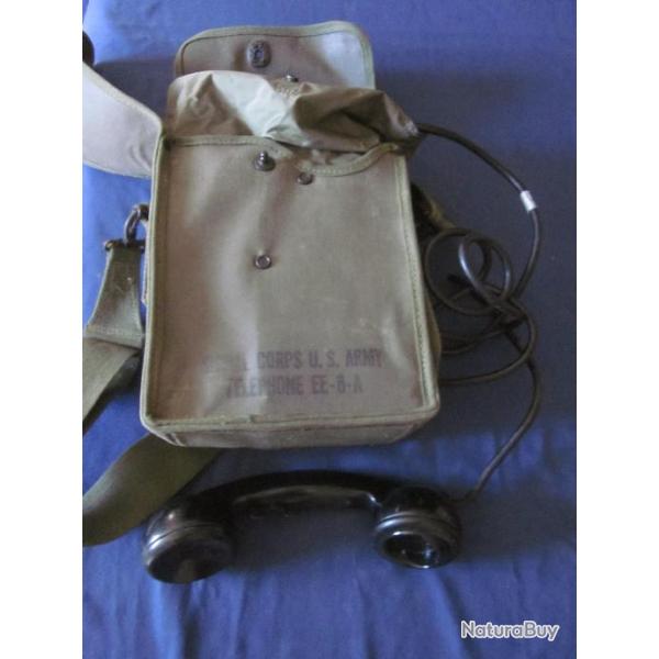 TRANSMISSION POSTE EE8 COMME NEUF MARQUAGE US ET FRANCE telephone de campagne