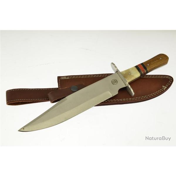 Couteau Frost Cutlery Chipaway Tennessee Acier Carbone/Inox Manche Bois Etui Cuir FCW348NRW