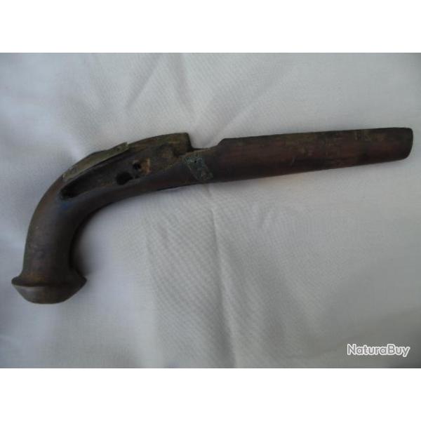 BOIS POUR  PISTOLET A SILEX 18�me SIECLE 100% D'ORIGINE / VOIR AUTRES ANNONCES SIMILAIRES