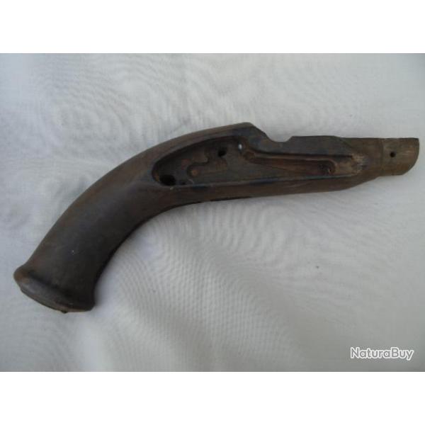 BOIS POUR  PISTOLET A SILEX 18�me SIECLE 100% AUTHENTIQUE / VOIR AUTRES ANNONCES SIMILAIRES