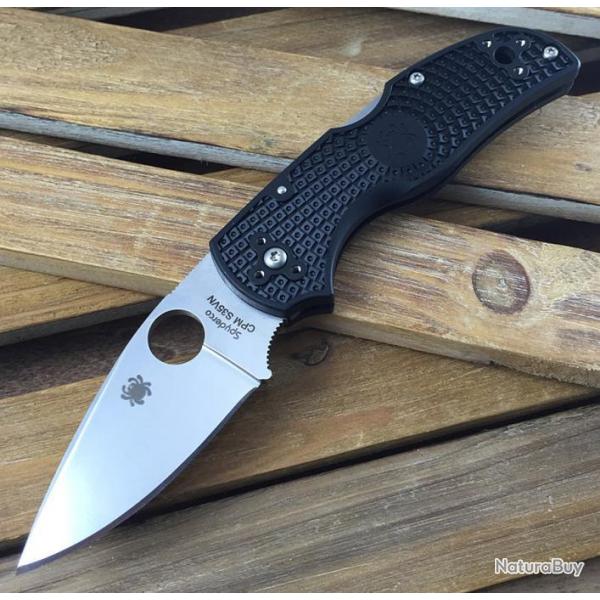Couteau Spyderco Native 5 Lightweight Acier CPM S30V Manche FRN Made In USA SC41PBK5