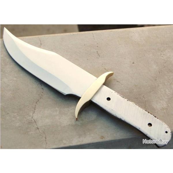 COUTEAU BOWIE DE CHASSE A CUSTOMISER LAME ACIER Carbone  FIXE - bl055