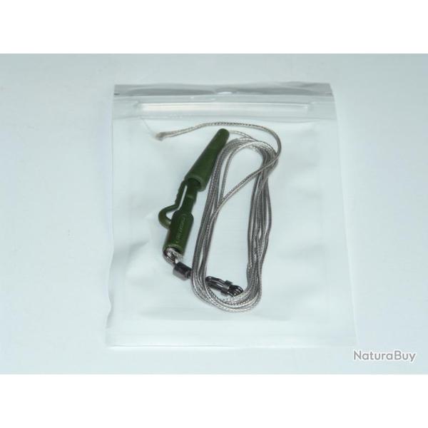 Leadcore + clip plomb 87cm gris sable