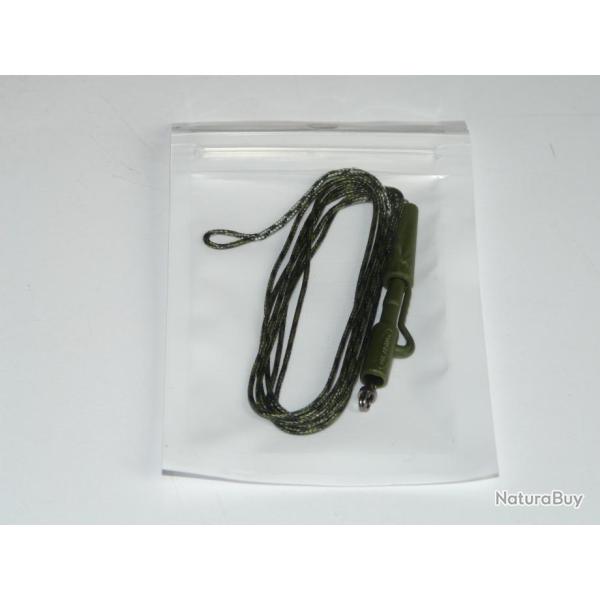 Leadcore + clip plomb 90cm vert