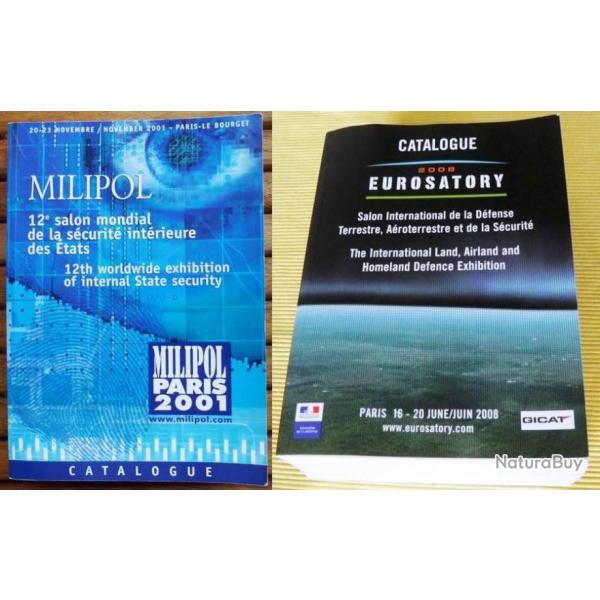 EUROSATORY & MILIPOL - lot de 2 catalogues