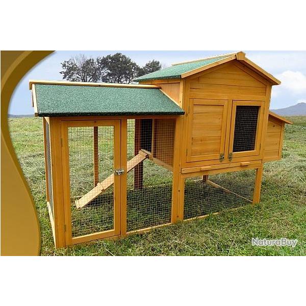 Poulailler XL Clapier abri poule lapin caille volaille rongeur coq 13CL