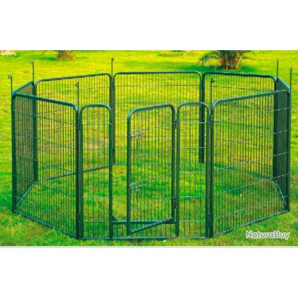 Parc chien cage chien enclos chien TAILLE 1 - enclos 8 panneaux SOLIDE cielterre-commerce