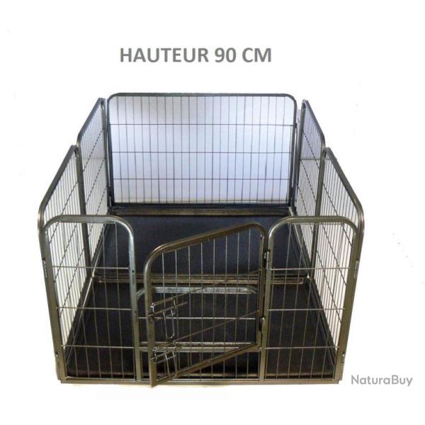 Enclos + 2 BACS chien parc chien clture chien enclos levage enclos chiot cielterre-commerce