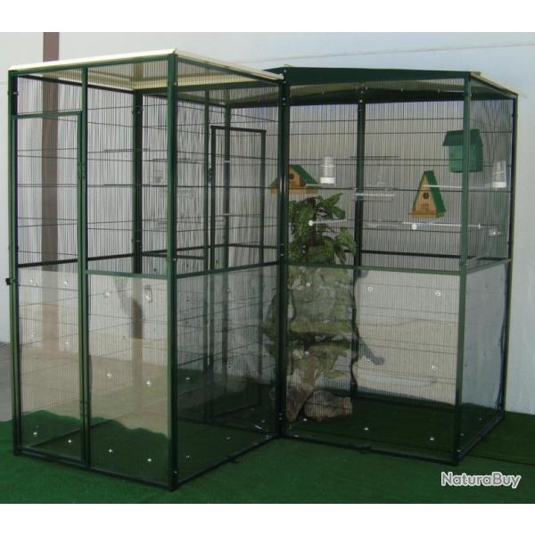 Voli�re de jardin 3m� + 1m� cage oiseau voliere perruche voliere inseparable canari XXL 13O