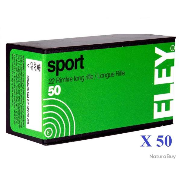 Cartouches 22LR ELEY  SPORT  boite de 50