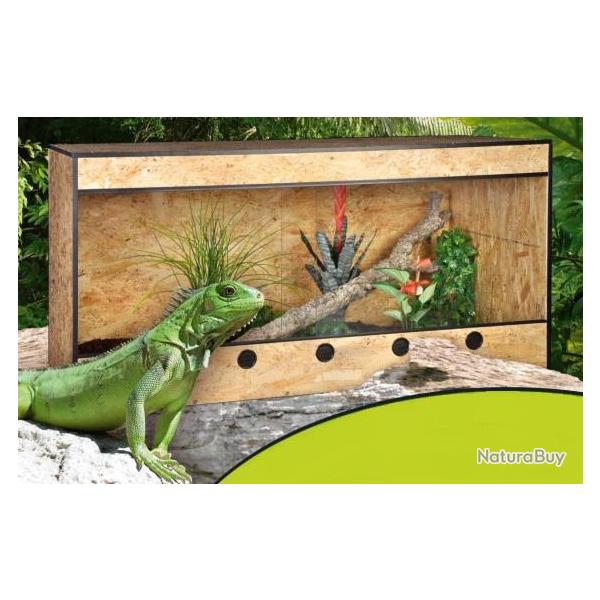 Terrarium 100x60x60 cm OSB NEUF reptile lezard serpent cielterre-commerce